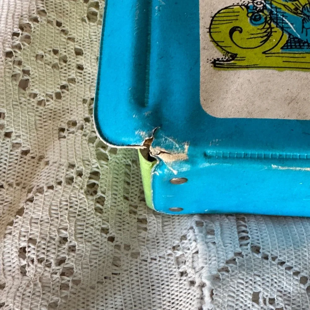 Vintage Barbie Doll Case Mattel 1969‎ Blue Green Carrying Storage Container